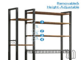 8-Tier Over The Toilet Storage with Side Rack, Over Toilet Storage Rack with Adjustable Shelf & 30930589