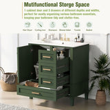 30" Bathroom Vanity in Green, Modern Bathroom Cabinet Sink Combo Set, Bathroom Storage Cabinet WF321698AAF