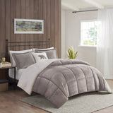 Full/Queen Plush to Sherpa Down Alternative Comforter Set B035100468