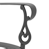 Cast Aluminum Patio Dining Chair 4PCS With Black Frame and Cushions In Random Colors W1710P166006