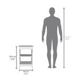 Taylor End Table, Side Table, Nightstand, 3-Tier Storage Shelf, Sofa Table for Small Space B070P188840