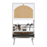 2 dump buckets with high-leg arched rattan shoe cabinet particle board plastic rattan 54*24*98cm 76681799