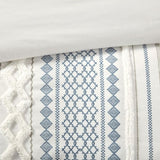 Full/Queen Cotton Printed Duvet Cover Set with Chenille B03596509