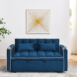 ZUN 55.51 inch versatile foldable sofa bed in 3 lengths, modern sofa sofa sofa velvet pull-out bed, W2353P205655