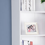 ZUN White Bookcase Display, Modern Bookstand with Five Shelves B107130819