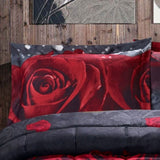 3D Comforter set 3 Pieces Rose Love Romantic Moment Print Comforter Set with Microfiber Fabric and 29052673