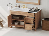36" Wood Bathroom Vanity with Solid Wood Frame, 2 Soft Close Doors, 3 Soft Close Drawers, Adjustable N729P204176N