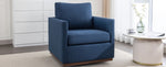 ZUN Mid Century Modern Swivel Accent Chair Armchair for Living Room, Bedroom, Guest Room, Office, Blue WF315697AAU