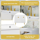 36" Bathroom Vanity with Resin Basin Sink, Modern Bathroom Sink Cabinet, Storage Cabinet with N710P265934K