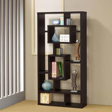 Cappuccino 10-Shelf Open Back Bookcase B062P153823
