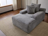 Oversized Chaise Lounge Chair Cozy Cloud Couch, Modern Plush Corduroy Upholstered Sleeper Sofa W3723P345160
