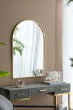 ZUN 24" x 36" Arched Accent Mirror with Gold Metal Frame for Bathroom, Bedroom, Entryway Wall W2078124337