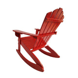 Reclining Wooden Outdoor Rocking Adirondack chair, Red W49570901