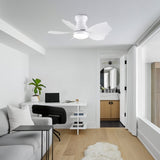 ZUN 30 In Small Kid's Ceiling Fan Lighting with Remote Control for Small Children Room 07693757