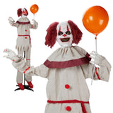 5.7ft Red eyes, Voice ControlJoker and BalloonHalloween Standing Decoration Outdoor 31071862