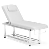 Professional Stationary Massage Table, 550lbs Heavy Duty Wide Exam Bed for Treatment, Backrest 91798246