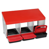 ZUN 3 Compartment Roll Out Nesting Box with Plastic Basket, Egg Nest Box Laying Box Hens 82562663