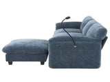 108" Modular Sectional Sofa, L-Shape with 31.5" Extra-Wide Seat Cushion, USB and Type-C Charger, 51914423