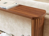 70.1"corrugated texture storage table for entranceways, narrow wooden console sofa table, can be 00245436