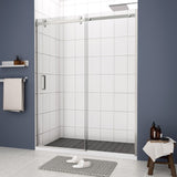 Glass shower door, sliding door, with 5/16" tempered glass and Polished Chrome finish 6074 W2122P167014