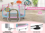 3-in-1 Kids Trampoline 60" with Basketball Hoop & Dartboard, Gap-Free Jumping Mat Toddler Trampoline 38668016