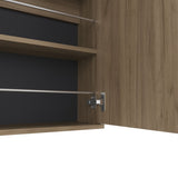 Wall Shoe Rack 54" H, One Mirror, One Door, Five Internal Storage Shelves, Approximate Capacity for B097P296808