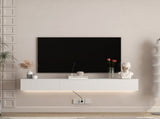 Floating TV Stand Wall Mounted with 16 Color LEDs,69" Modern TV Stand, Floating TV Cabinet W1321P283883