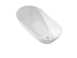 Premium High-back Acrylic Free Standing Bath tubs,Oval-Shape Stand Alone White Soaker Tub T3785P380651