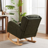 ZUN 27.2"W Modern Accent High Backrest Living Room Lounge Arm Rocking Chair, Two Side Pocket W834P178245