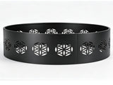 40in Fire Ring, Everlasting Flower Pattern, Round, Iron 47063093