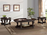 22'' Two Tone Round End Table,Solid Wood Sofa Side Table with Shelf,Living Room Corner Table Easy 04247644