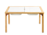Foldable Wooden Sensory Table for Toddlers, Kids Activity Table with Dual-Sided Board, Storage Bins, 73538922