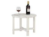46*46*46cm Single Layer Round HDPE Side Table White 64319396