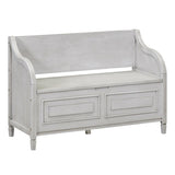 Rustic Style Solid wood Entryway Multifunctional Storage Bench with Safety Hinge 76985453