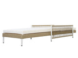Outdoor All-Weather PE Rattan Chaise Lounge, Minimalist Patio Wicker Lounge Chair with 6 Gear 09574757