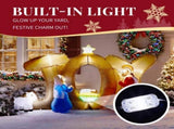Christmas Inflatable Decoration with 9 LED Lights, Timeless Nativity Scene Blow Up 37303096