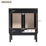 30-inch bathroom vanity crafted from natural materials, featuring handmade rattan doors and N729P285517B