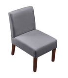 Fabric Accent Chair Set of 2 with Round Wood Table, Decorative Slipper Chair Vanity Chair for W142061922