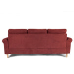 ZUN Paparika Red Color Polyfiber Reversible Sectional Sofa Set Chaise Pillows Plush Cushion Couch HS00F6449-ID-AHD