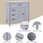 ZUN 36" Bathroom Vanity with Sink, Bathroom Cabinet with Drawers, Solid Frame and MDF Board, One N759P207685E