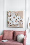 36" x 36" Square Framed Wall Art Flower Canvas Print, Home Decor for Living Room Kitchen Foyer W2078130327