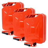20L US Standard Cold-rolled Plate Petrol Diesel Can Gasoline Bucket with Oil Pipe Red RED 3pcs/set 95526840