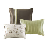 Embroidered 7 Piece Comforter Set Green King B03597124