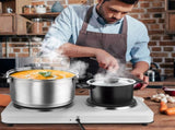Portable Infrared Dual Hot Plate - 2 Burners for Simultaneous Cooking, 302-1022 Stepless Temp, 29029564