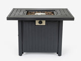 28-inch Iron Square Propane Fire Pit Table W3131P277175