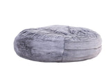 Modern 5-Foot Round Memory Foam Bean Bag Soft Faux Fur Cover Bean Bag Chair, Purple B2741P329269