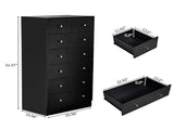 Black matte finish particleboard with melamine veneer, 66*40*131cm, 52 drawer cabinet, matte gold 25093354
