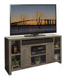 ZUN Joshua Creek 64 inch TV Stand Console for TVs up to 70 inches, No Assembly Required, Barnwood Finish B108P160170