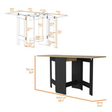 Kailua Folding Dining Table, Space-Saving, Foldable in 3 Forms B128P148722