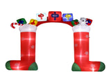 9ft 24W 11 LED Lights Christmas Sock Arch Holiday Arch Decoration 32628601